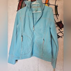 Tangerine fleece zipper up jacket women med NWT